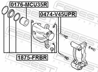 Handler.Part Repair kit, brake caliper FEBEST 1875FRBR 2