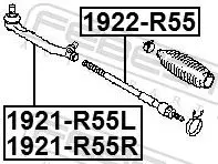 Handler.Part Tie rod end FEBEST 1921R55L 2