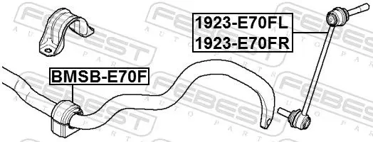 Handler.Part Rod/strut, stabiliser FEBEST 1923E70FL 2