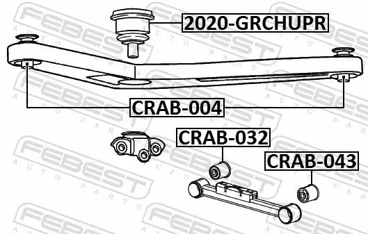 Handler.Part Ball joint FEBEST 2020GRCHUPR 2