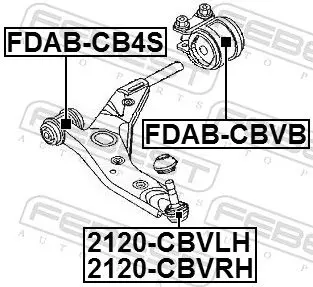 Handler.Part Ball joint FEBEST 2120CBVLH 2