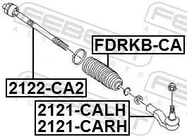 Handler.Part Tie rod axle joint FEBEST 2122CA2 2