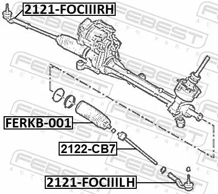 Handler.Part Tie rod axle joint FEBEST 2122CB7 2