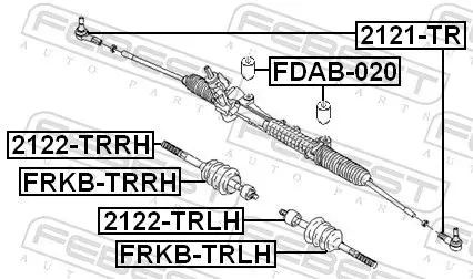 Handler.Part Tie rod axle joint FEBEST 2122TRRH 2