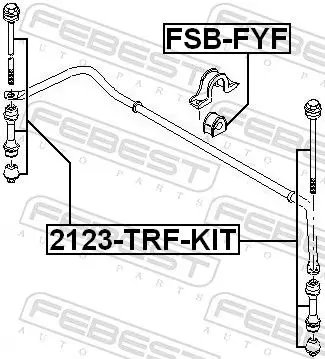 Handler.Part Rod/strut, stabiliser FEBEST 2123TRFKIT 2