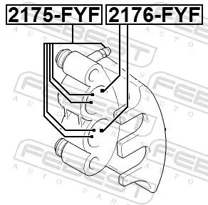 Handler.Part Piston, brake caliper FEBEST 2176FYF 2