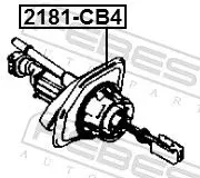 Handler.Part Master cylinder, clutch FEBEST 2181CB4 2