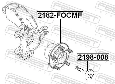 Handler.Part Wheel hub FEBEST 2182FOCMF 2