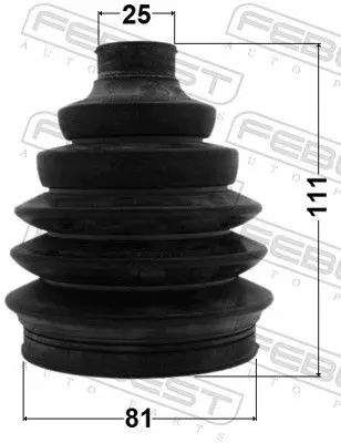 Handler.Part Bellow set, drive shaft FEBEST 2217PSPOR 2