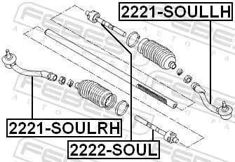 Handler.Part Tie rod end FEBEST 2221SOULLH 2