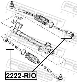 Handler.Part Tie rod axle joint FEBEST 2222RIO 2