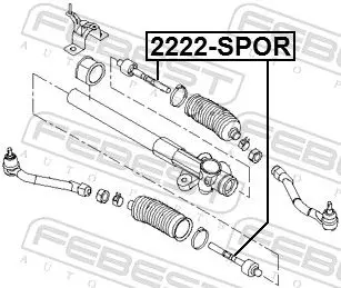 Handler.Part Tie rod axle joint FEBEST 2222SPOR 2