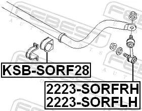 Handler.Part Rod/strut, stabiliser FEBEST 2223SORFLH 2