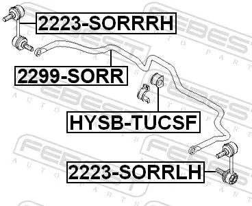 Handler.Part Rod/strut, stabiliser FEBEST 2223SORRRH 2