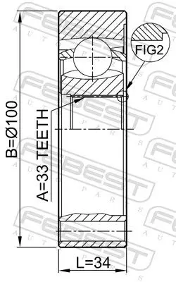 Handler.Part Joint kit, drive shaft FEBEST 23115021 2