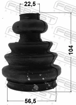 Handler.Part Bellow set, drive shaft FEBEST 2315T5RH 2