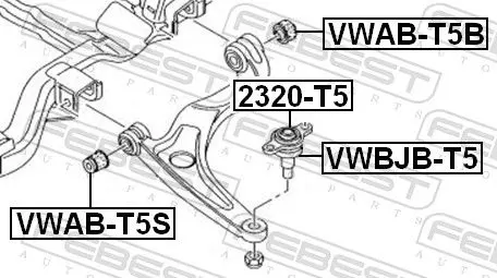 Handler.Part Ball joint FEBEST 2320T5 2