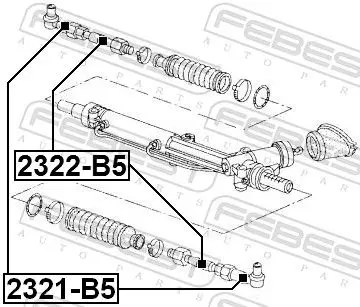 Handler.Part Tie rod end FEBEST 2321B5 2