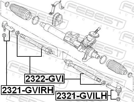 Handler.Part Tie rod end FEBEST 2321GVILH 2