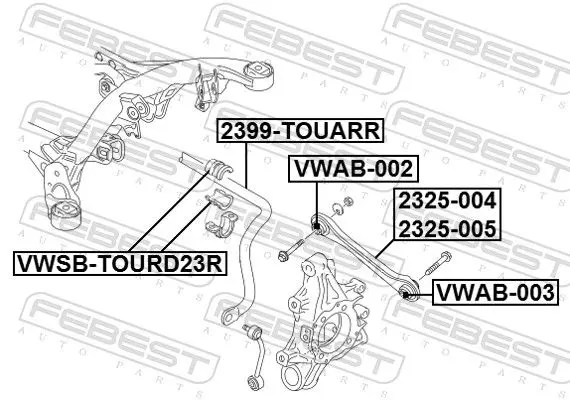 Handler.Part Track control arm FEBEST 2325004 2