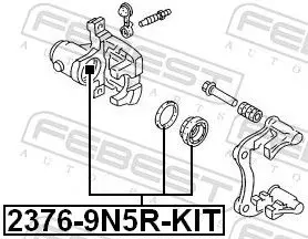 Handler.Part Repair kit, brake caliper FEBEST 23769N5RKIT 2