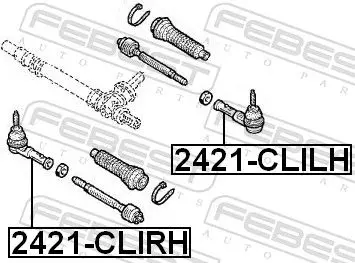 Handler.Part Tie rod end FEBEST 2421CLILH 2