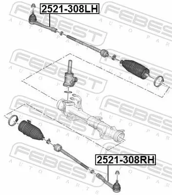 Handler.Part Tie rod end FEBEST 2521308LH 2