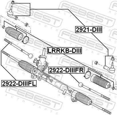 Handler.Part Tie rod axle joint FEBEST 2922DIIIFL 2