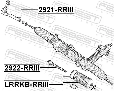 Handler.Part Tie rod axle joint FEBEST 2922RRIII 2