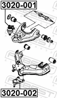 Handler.Part Ball joint FEBEST 3020001 2