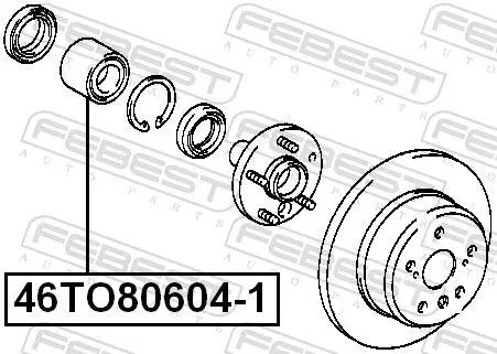 Handler.Part Wheel bearing FEBEST 46TO806041 2