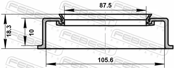 Handler.Part Seal, wheel hub FEBEST 95ADY881061018X 2