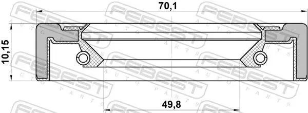 Handler.Part Shaft seal, wheel hub FEBEST 95GCY51701010X 2