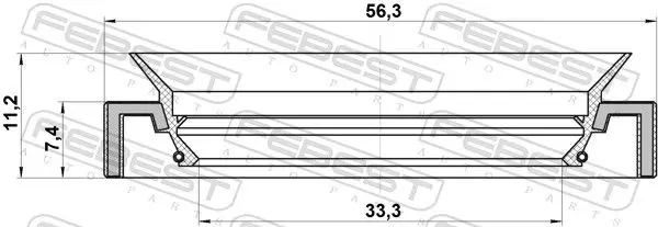 Handler.Part Seal, drive shaft FEBEST 95HAY35560711C 2