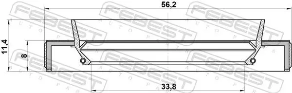 Handler.Part Seal, drive shaft FEBEST 95HBY35560811L 2