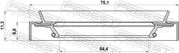 Handler.Part Seal, wheel hub FEBEST 95HDY56750711X 2