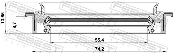 Handler.Part Seal, drive shaft FEBEST 95JDS57740914X 2