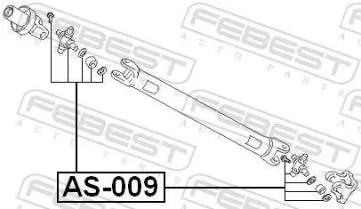 Handler.Part Joint, propshaft FEBEST AS009 2