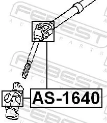 Handler.Part Joint, steering shaft FEBEST AS1640 2