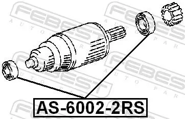 Handler.Part Drive bearing, starter FEBEST AS60022RS 2