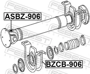 Handler.Part Joint, propshaft FEBEST ASBZ906 2