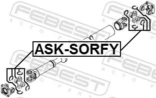 Handler.Part Joint, propshaft FEBEST ASKSORFY 2