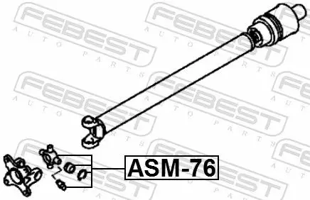 Handler.Part Joint, propshaft FEBEST ASM76 2