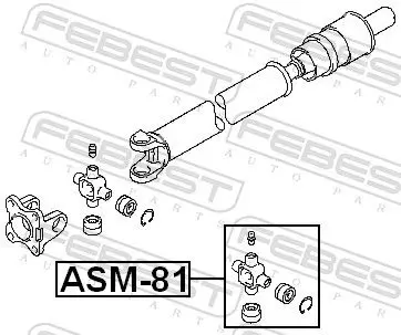 Handler.Part Joint, propshaft FEBEST ASM81 2