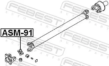 Handler.Part Joint, propshaft FEBEST ASM91 2