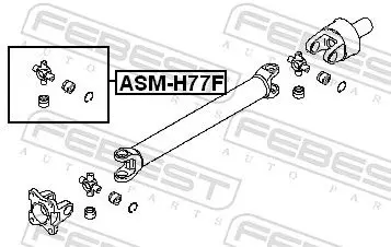 Handler.Part Joint, propshaft FEBEST ASMH77F 2