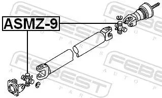 Handler.Part Joint, propshaft FEBEST ASMZ9 2