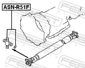 Handler.Part Joint, propshaft FEBEST ASNR51F 2