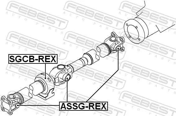 Handler.Part Joint, propshaft FEBEST ASSGREX 2