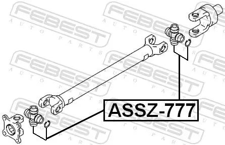 Handler.Part Joint, propshaft FEBEST ASSZ777 2